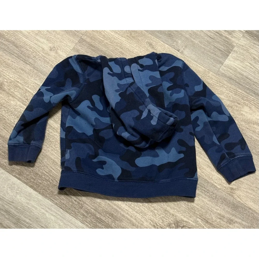 GAP‎ Baby Boys Camouflage Zip Up Hoodie Jacket 18 24 Months Blue